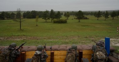Ukrainian soldiers train in a military camp in eastern France, Wednesday, Oct. 9, 2024. (Reuters File Photo)