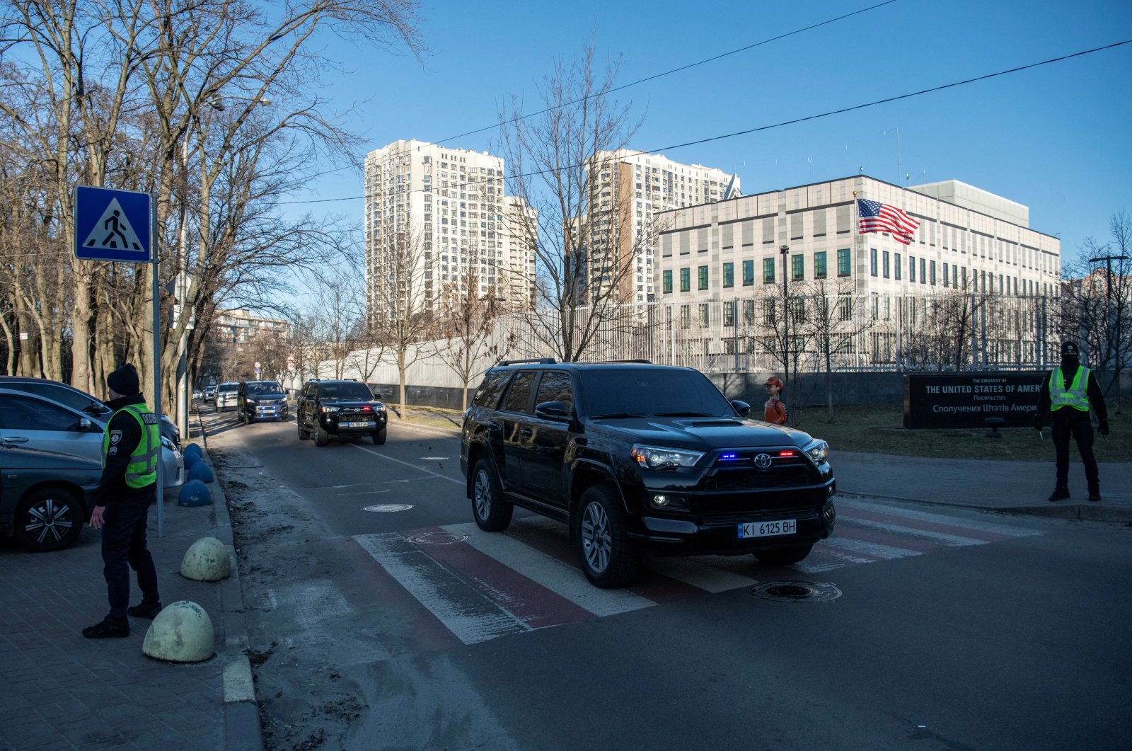 A view of the U.S. embassy in Kyiv, Ukraine, Feb. 20, 2023. (Reuters Photo)