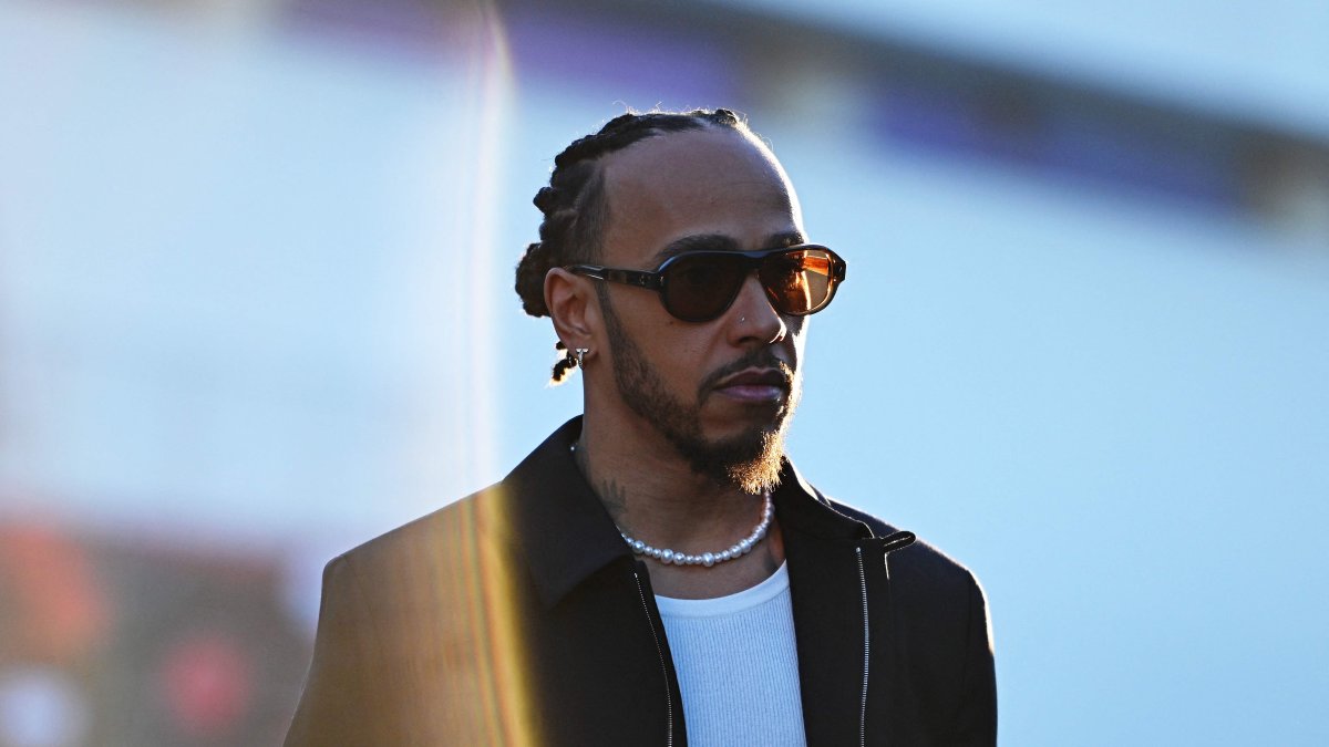 Lewis Hamilton walks in the Paddock during previews ahead of the F1 Grand Prix of Las Vegas at Las Vegas Strip Circuit, Las Vegas, Nevada, U.S., Nov. 20, 2024. (AFP Photo)