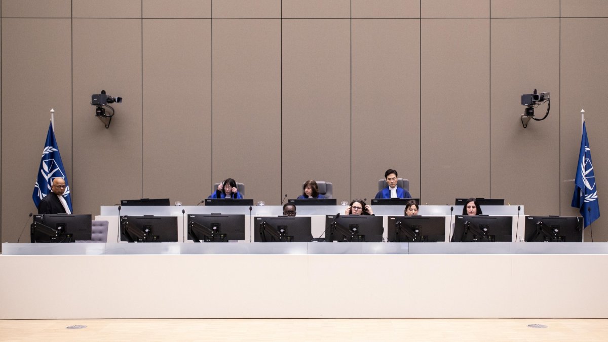 Judges Tomoko Akane, Kimberly Prost and Keebong Paek at the International Criminal Court (ICC) in the Hague, the Netherlands, Nov. 20, 2024. (EPA Photo)