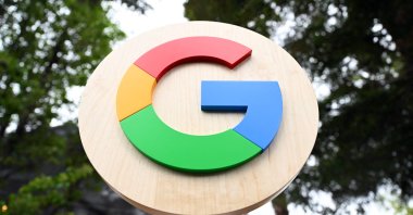 The Google logo is seen during the Google I/O annual developers conference at Shoreline Amphitheatre in Mountain View, California, U.S., May 10, 2023. (AFP Photo)