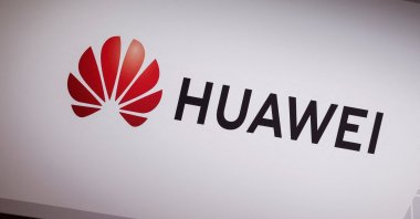 A logo of Huawei Technologies is seen at its exhibition space, at the Viva Technology conference, Paris, France, June 15, 2022.  (Reuters Photo)