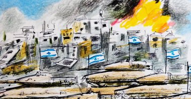 &quot;Gaza has been turned into a mound of debris and another warzone is already unfolding in Lebanon.&quot; (Illustration by Erhan Yalvaç)