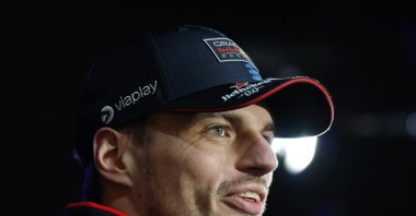 Red Bull&#039;s Max Verstappen talks to the media ahead of the Las Vegas Grand Prix at the Las Vegas Strip Circuit, Las Vegas, Nevada, U.S., Nov. 20, 2024. (Reuters Photo)