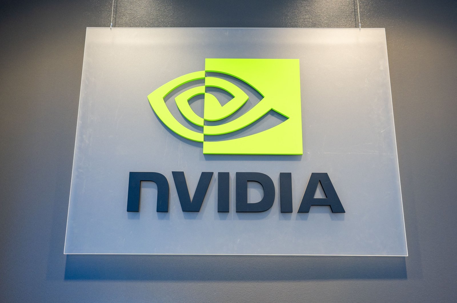 Signage in the Nvidia office in Austin, Texas, U.S., Nov. 20, 2024. (AFP Photo)