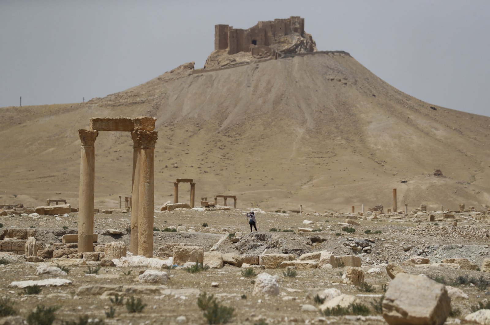 A view of the Roman ruins in Palmyra, Syria, May 11, 2023. (AP Photo)