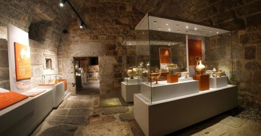 Artifacts are displayed at the Bodrum Museum of Underwater Archaeology in Bodrum, Muğla, southwestern Türkiye, Nov. 20, 2024. (DHA Photo)