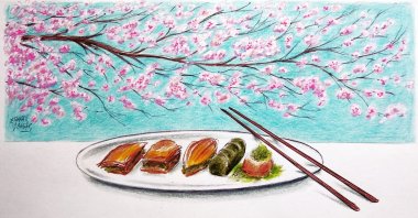 Celebrating 100 years of partnership, Türkiye and Japan aim to strengthen cooperation further, focusing on economic ties in particular for the next century. (Illustration by Erhan Yalvaç)