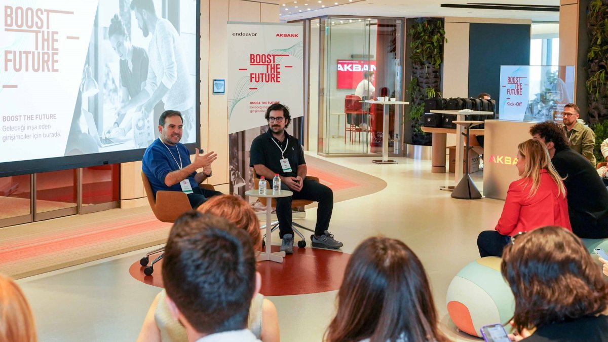 Participants attend the "Boost the Future" program supporting technology initiatives, organized by Akbank and Endeavor Türkiye, Türkiye, Nov. 1, 2024. (IHA Photo)