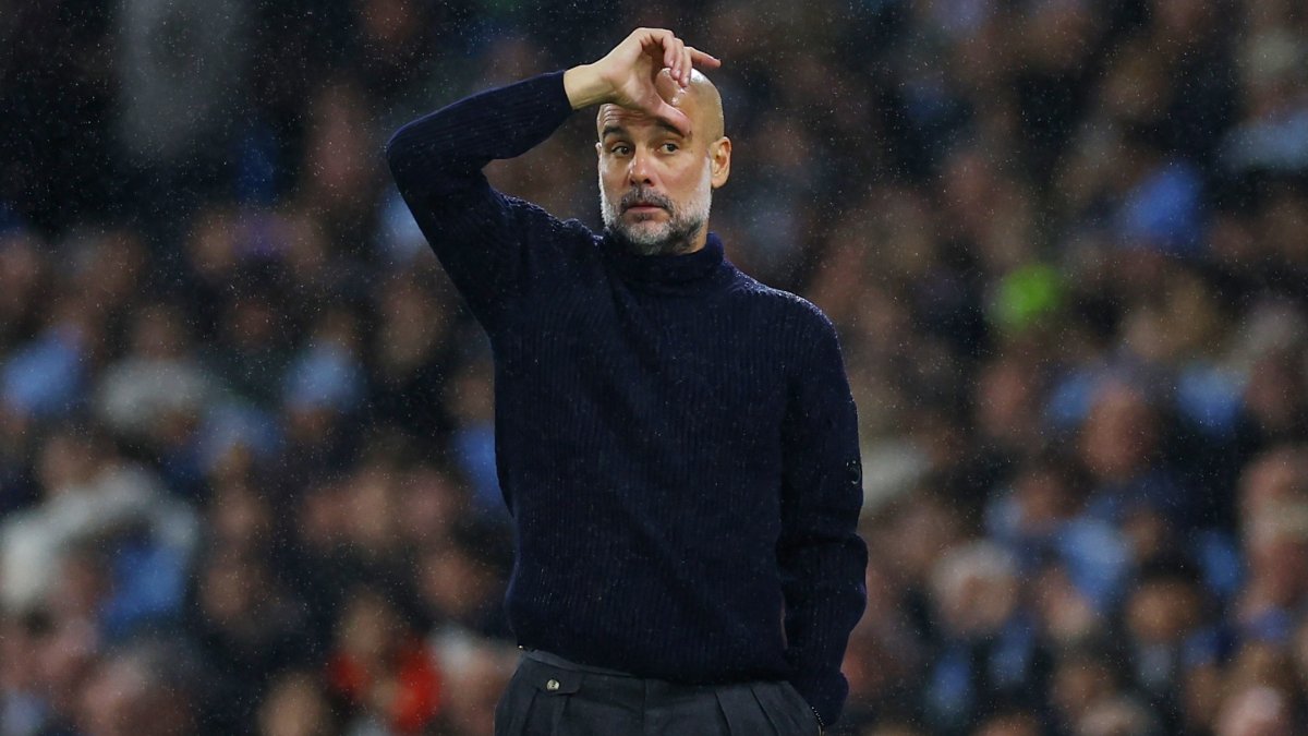 Manchester City manager Pep Guardiola reacts after a Premier League match against Tottenham Hotspur, Manchester, U.K., Nov. 23, 2024. (Reuters Photo)