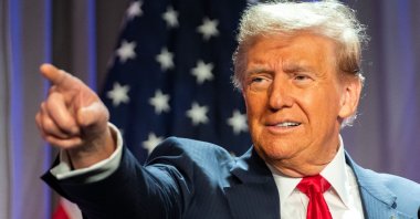 U.S. President-elect Donald Trump gestures during a meeting in Washington, D.C., U.S., Nov. 13, 2024. (AFP Photo)