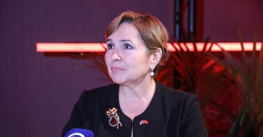 Türkiye&#039;s Helsinki Ambassador Deniz Çakar speaks to Anadolu Agency (AA), Helsinki, Finland, Nov. 22, 2024. (AA Photo)