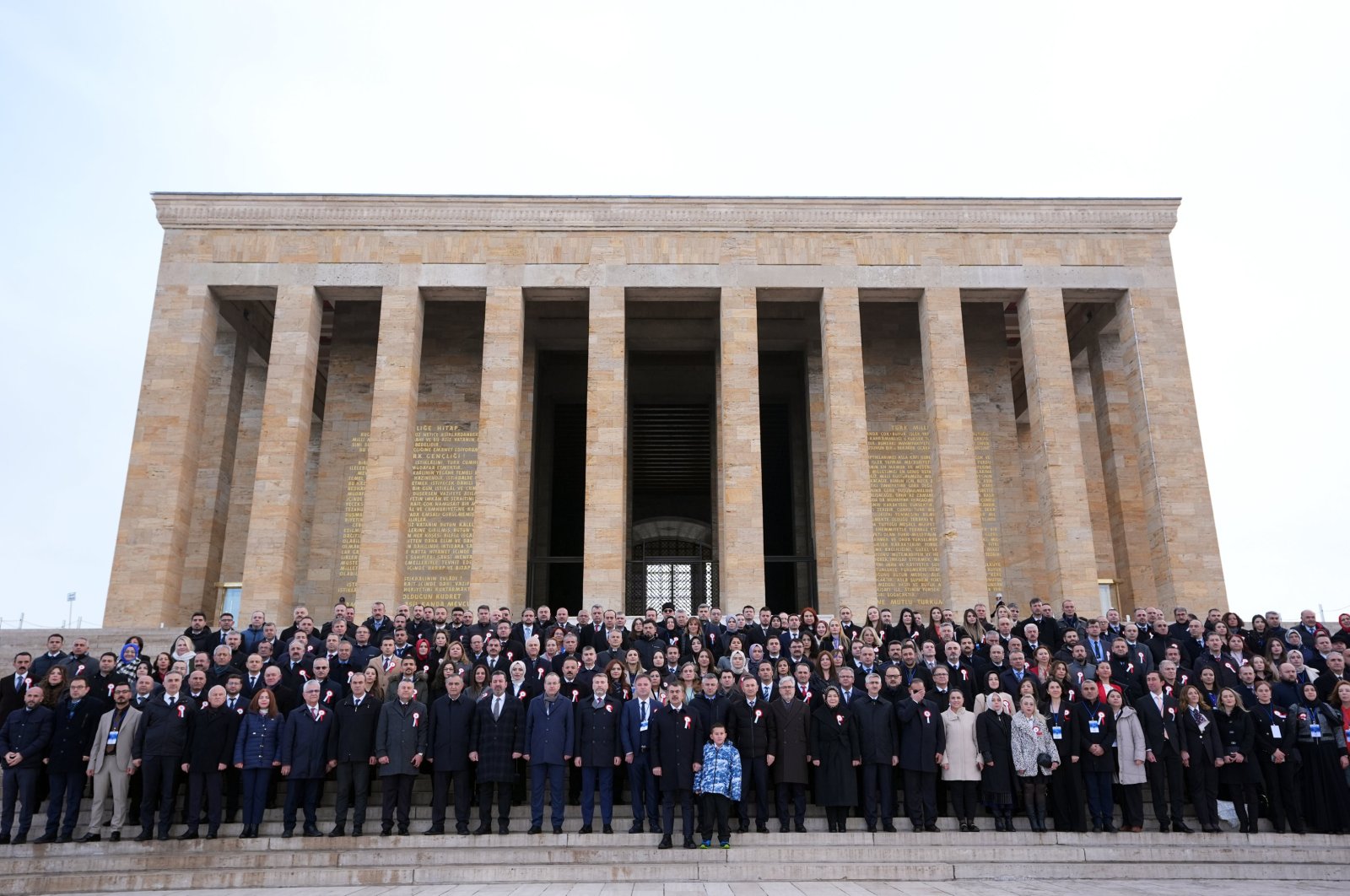 Teachers from all provinces of Türkiye mark Teachers&#039; Day at the Anıtkabir, Ankara, Türkiye, Nov. 24, 2024. (AA Photo)