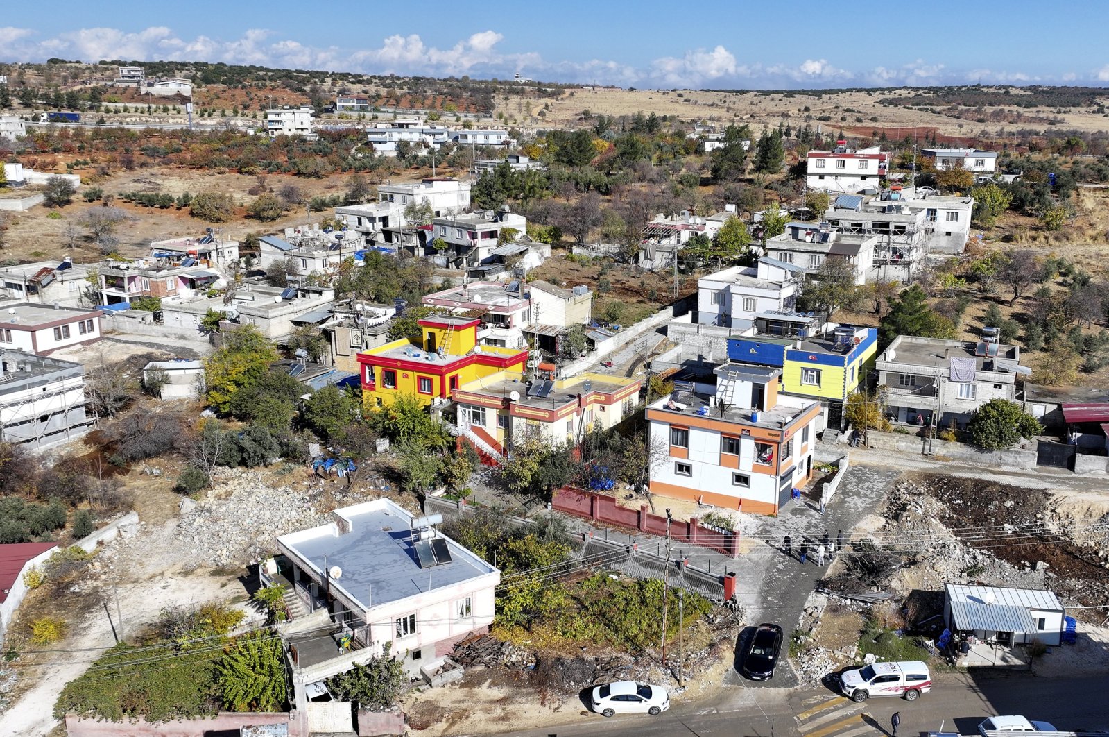 Aerial view of new homes built for citizens affected by the Feb. 6 earthquakes, Gaziantep, Türkiye, Nov. 19, 2024. (AA Photo)