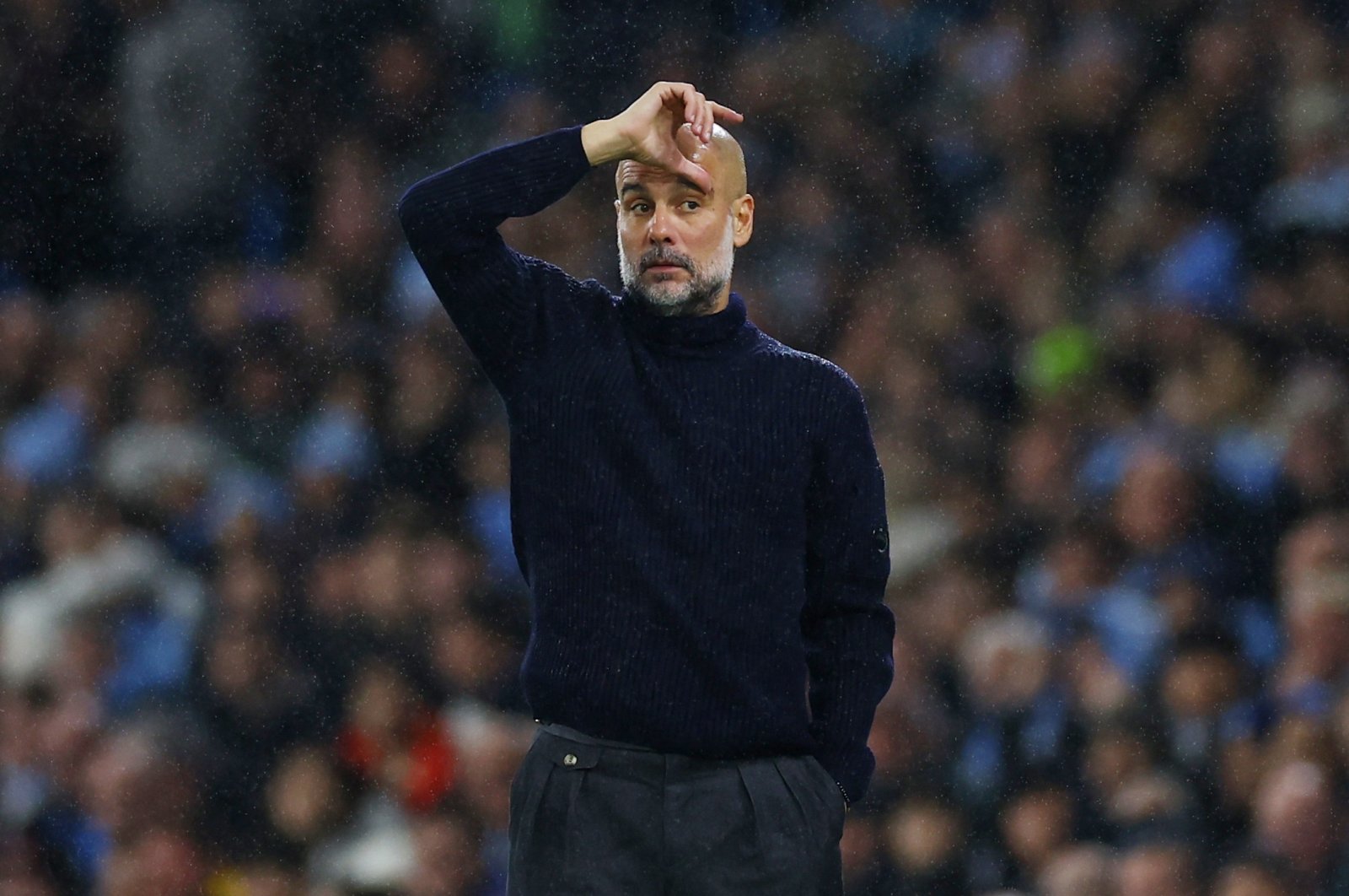 Manchester City manager Pep Guardiola reacts after a Premier League match against Tottenham Hotspur, Manchester, U.K., Nov. 23, 2024. (Reuters Photo)