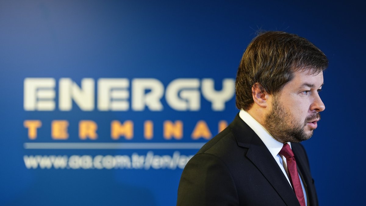 Pavel Sorokin, Russia&#039;s first deputy minister of energy, speaks during an interview on the sidelines of the Istanbul Energy Forum in Istanbul, Türkiye, Nov. 22, 2024. (AA Photo)