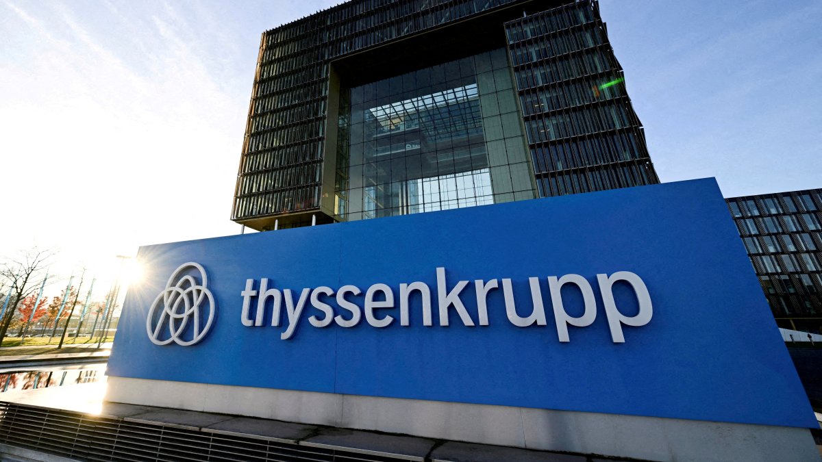 A view of Thyssenkrupp headquarters in Essen, Germany, Nov. 22, 2023. (Reuters Photo)