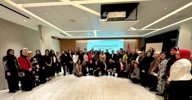 The Teachers&#039; Day celebration at Turkish House (Türkevi) honors educators with speeches, tributes and cultural performances, New York, U.S., Nov. 23, 2024. (AA Photo)