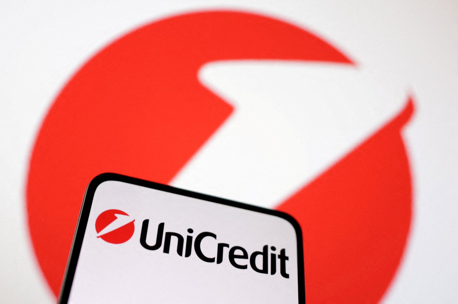 Unicredit Bank logo is seen in this illustration taken March 12, 2023. (Reuters Photo)