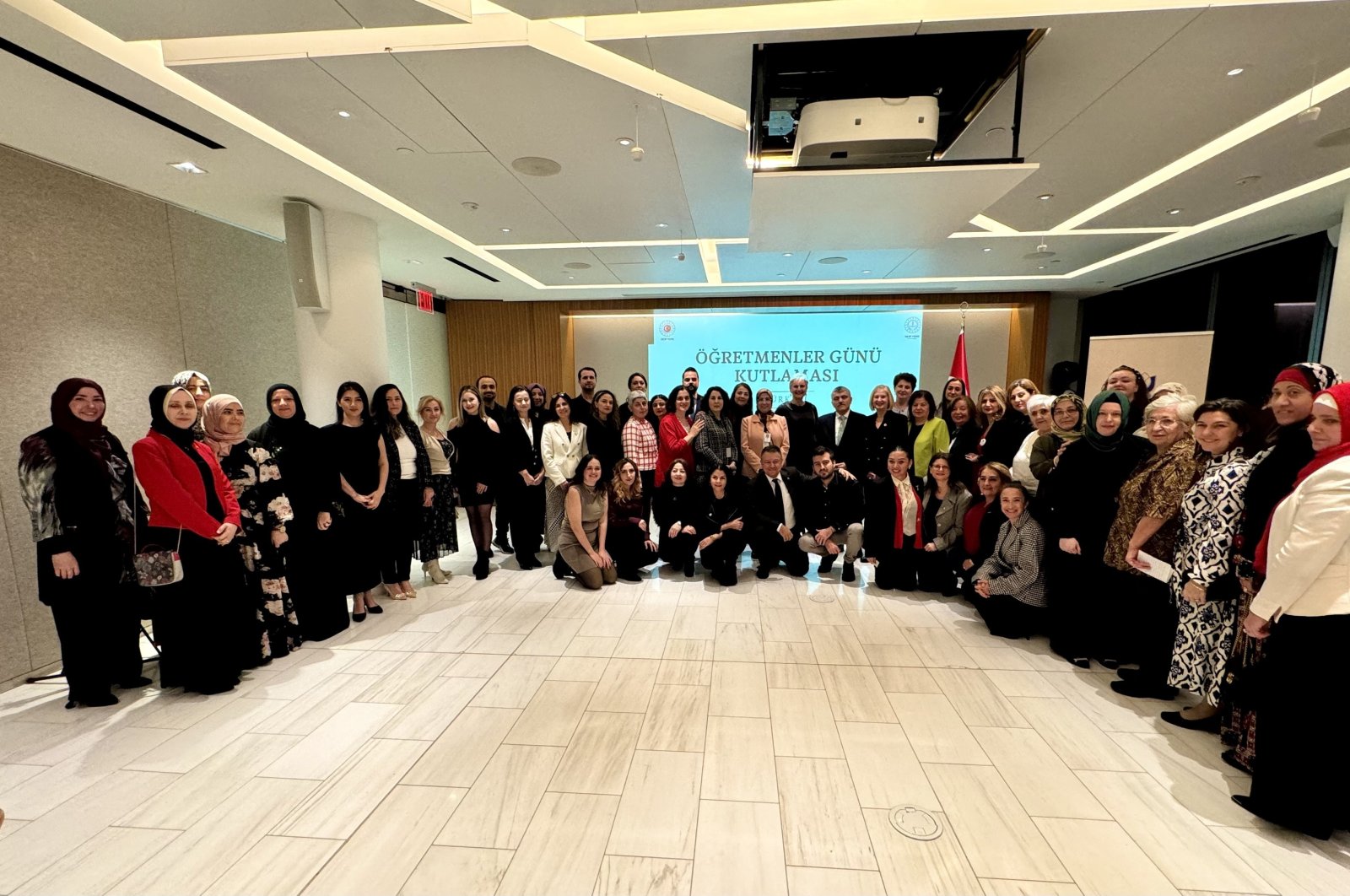 The Teachers&#039; Day celebration at Turkish House (Türkevi) honors educators with speeches, tributes and cultural performances, New York, U.S., Nov. 23, 2024. (AA Photo)