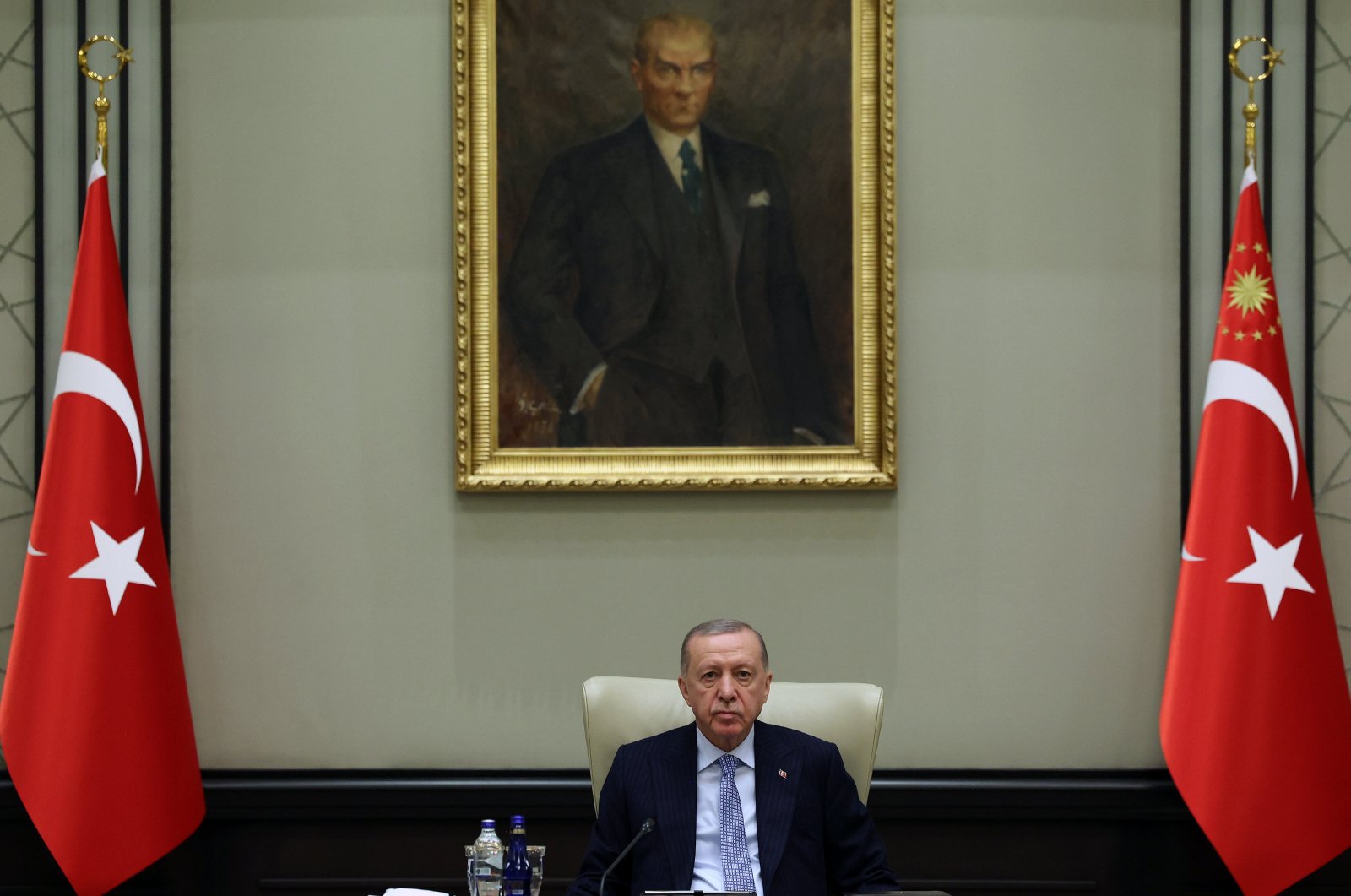 President Recep Tayyip Erdoğan chairs Cabinet meeting in the capital Ankara, Nov. 25, 2024. (AA Photo)