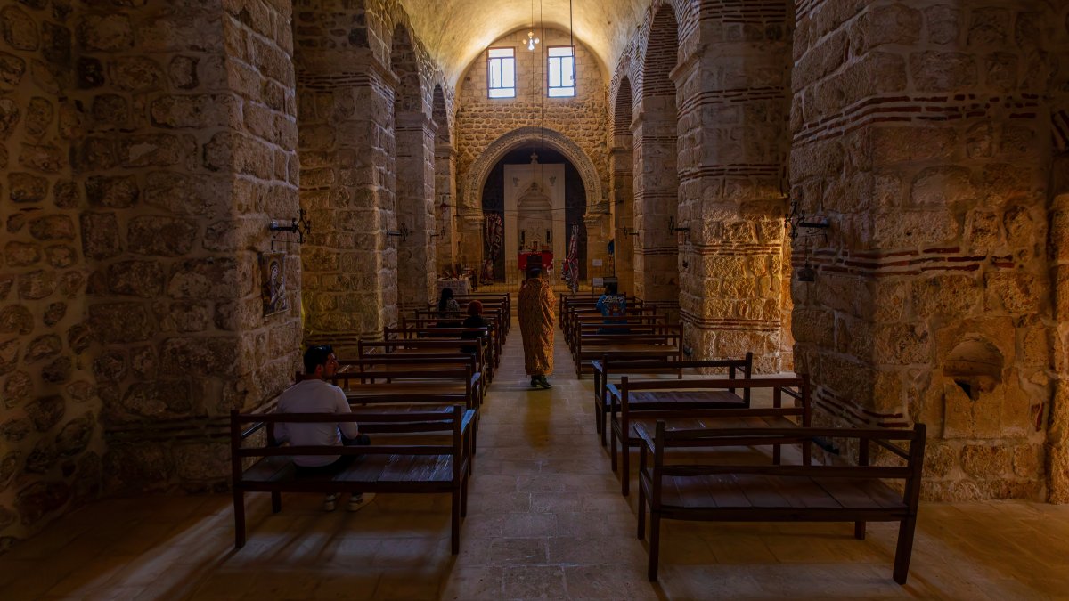 An interior view of the historic Mor Yuhanna Church in Mardin, southeastern Türkiye, May 6, 2023. (Shutterstock Photo)