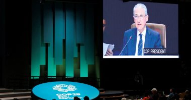 COP29 President Mukhtar Babayev speaks during a closing plenary meeting at the COP29 United Nations Climate Change Conference, Baku, Azerbaijan, Nov. 24, 2024. (Reuters Photo)