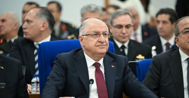 Defense Minister Yaşar Güler speaks at a parliamentary budget committee meeting in the capital, Ankara, Türkiye, Nov. 26, 2024. (AA Photo)