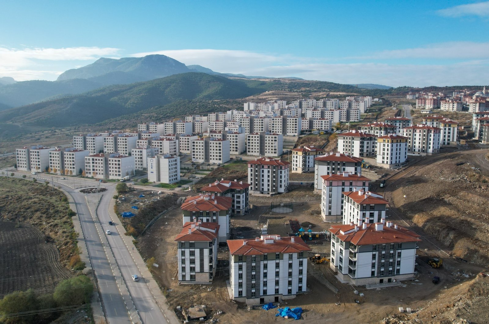 An aerial view shows the Akgedik neighborhood of Yunusemre district, where a “Chinatown” is expected to be built following BYD&#039;s investment, Manisa, western Türkiye, Nov. 26, 2024. (AA Photo)