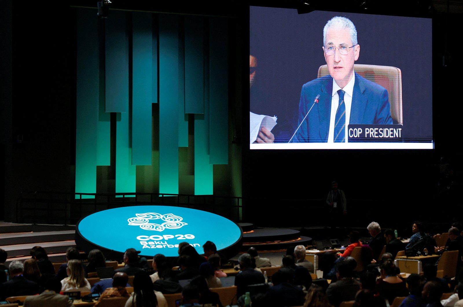 COP29 President Mukhtar Babayev speaks during a closing plenary meeting at the COP29 United Nations Climate Change Conference, Baku, Azerbaijan, Nov. 24, 2024. (Reuters Photo)