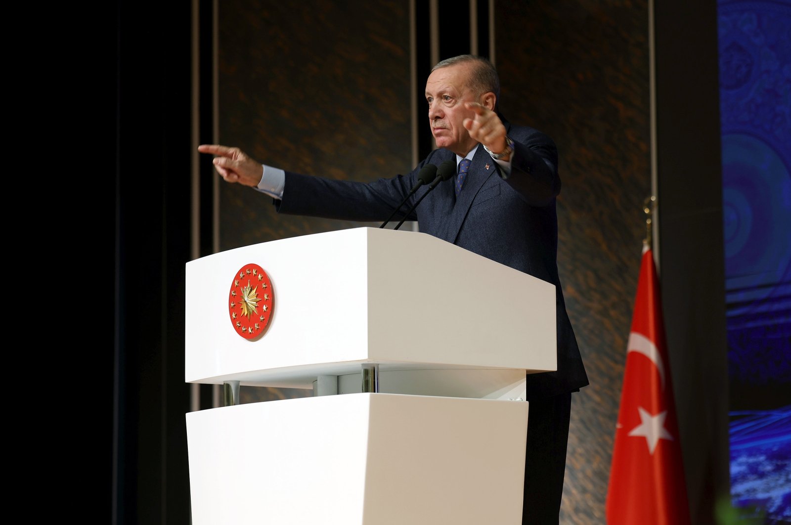 President Recep Tayyip Erdoğan speaks at a Religious Council meeting, Ankara, Türkiye, Nov. 26, 2024. (AA Photo)