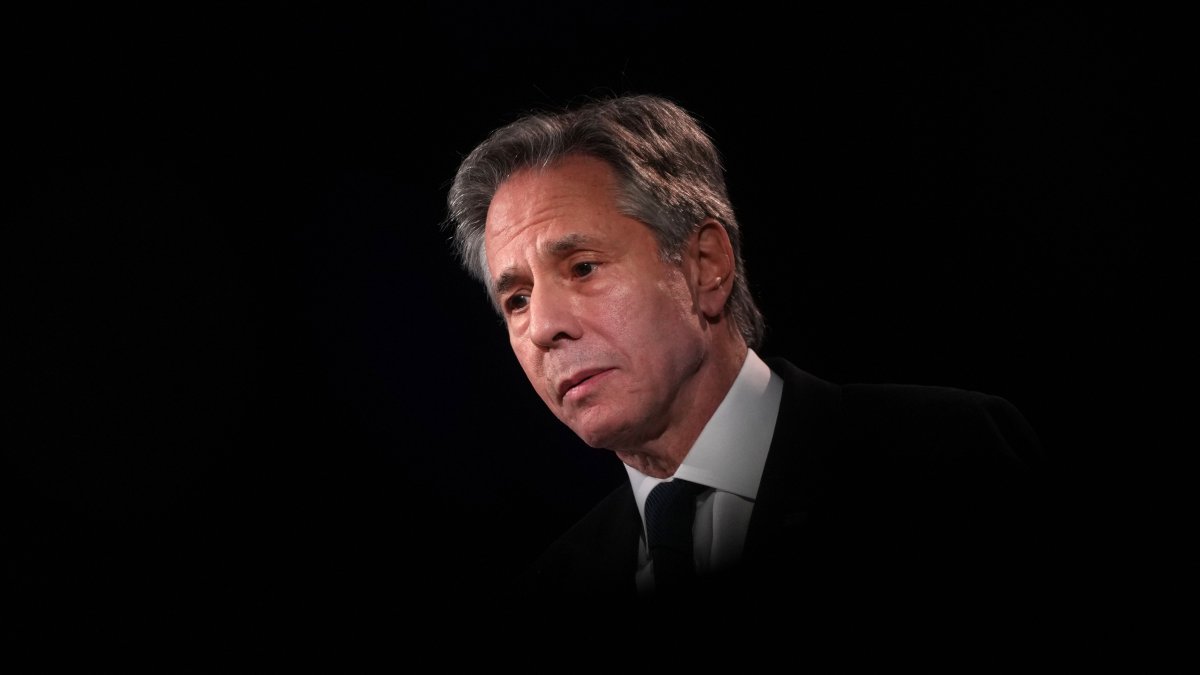 U.S. Secretary of State Antony Blinken gives a press conference in Fiuggi, central Italy, Nov. 26, 2024. (AFP Photo)