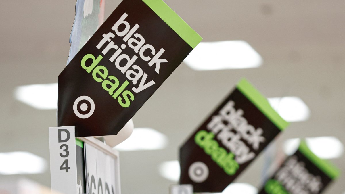 Black Friday sale signs are seen at a Target store ahead of the Black Friday shopping day, Chicago, U.S., Nov. 26, 2024. (AFP Photo)