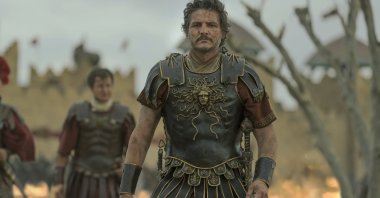 This image released by Paramount Pictures shows Pedro Pascal in a scene from &quot;Gladiator II.&quot; (AP Photo)