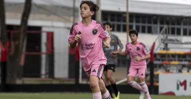 Inter Miami's Thiago Messi plays in a match against Penarol during the Newell's Cup, Rosario, Argentina, Nov. 26, 2024.(AP Photo)