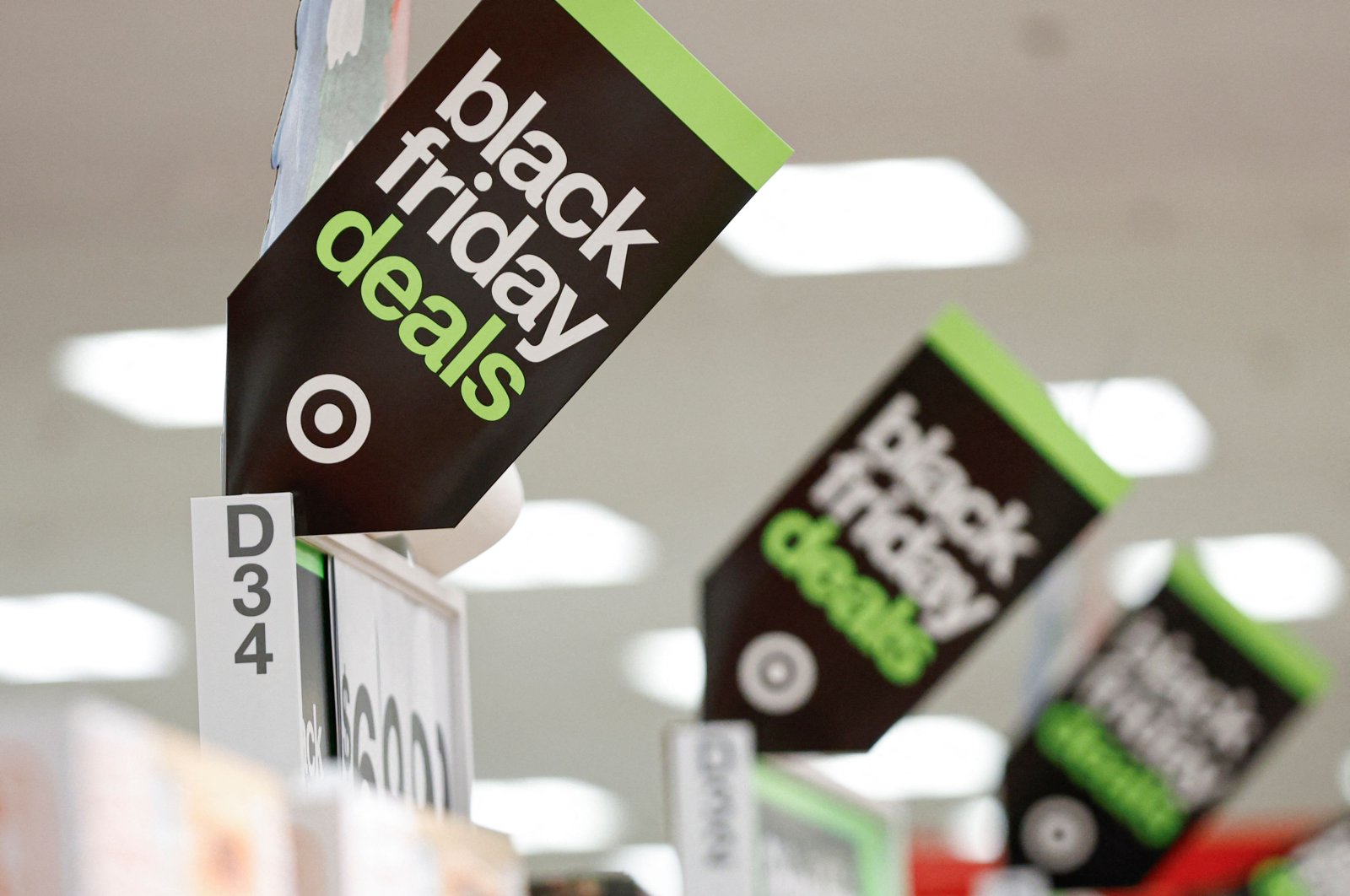 Black Friday sale signs are seen at a Target store ahead of the Black Friday shopping day, Chicago, U.S., Nov. 26, 2024. (AFP Photo)