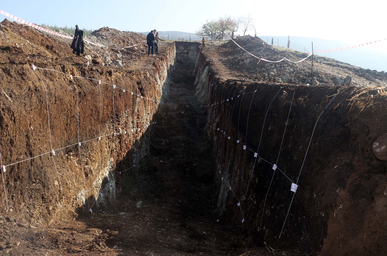 A view shows seismic research being conducted on an active fault line, Gaziantep, southeastern Türkiye, Nov. 23, 2024. (AA Photo)