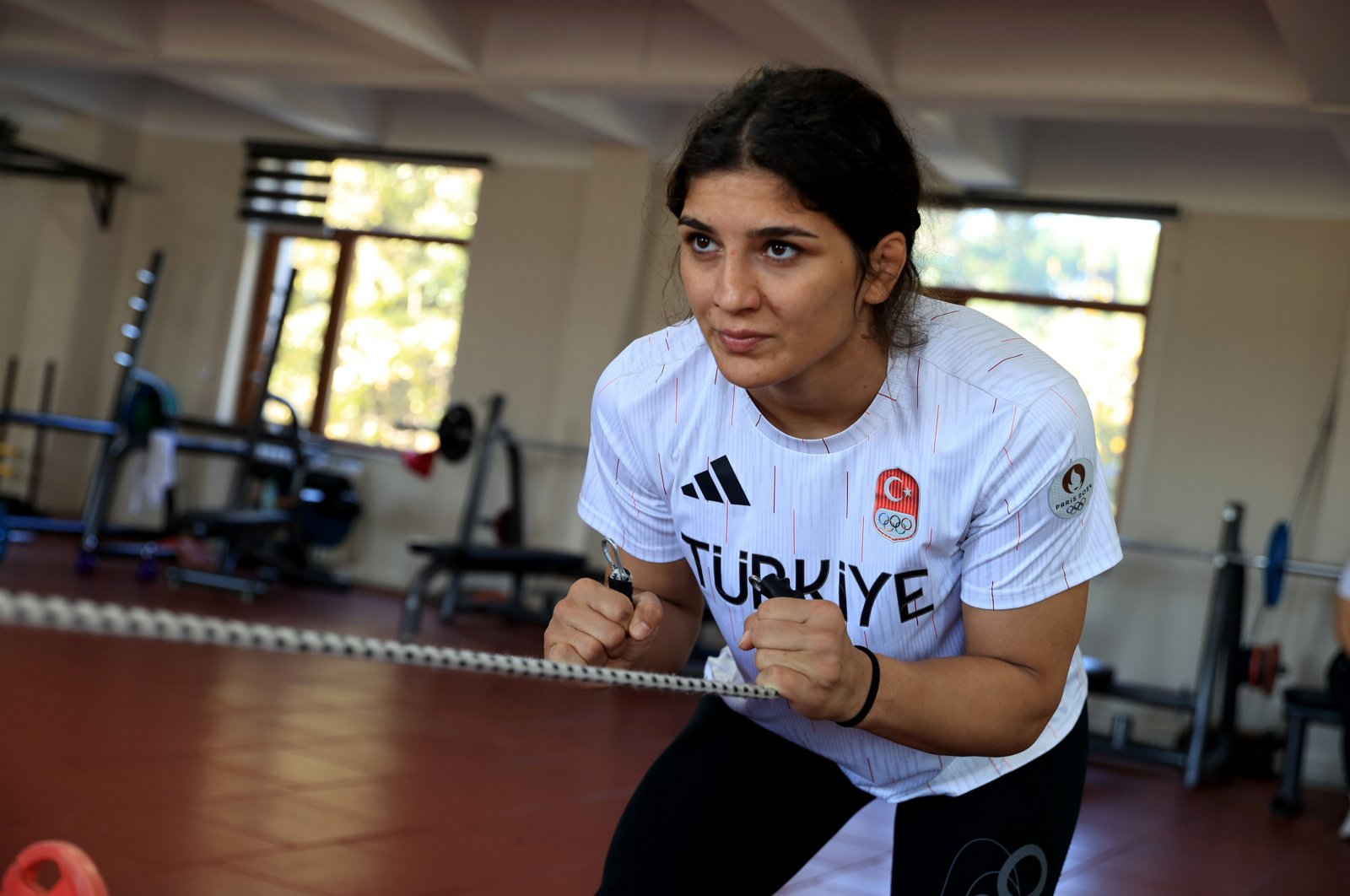 Nesrin Baş trains at the Turkish Olympic Preparation Center (TOHM), Edirne, Türkiye, Nov. 11, 2024. (AA Photo)