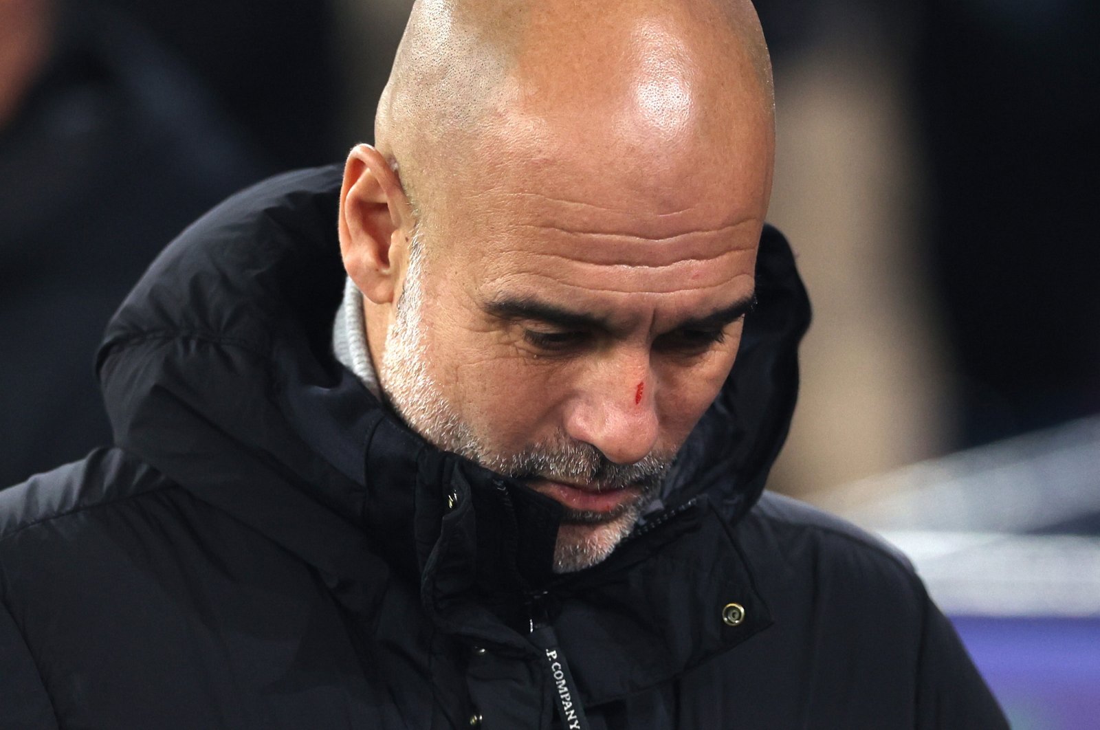 Manchester City manager Pep Guardiola reacts ahead of the UEFA Champions League match against Feyenoord, Manchester, U.K., Nov. 26, 2024. (EPA Photo)