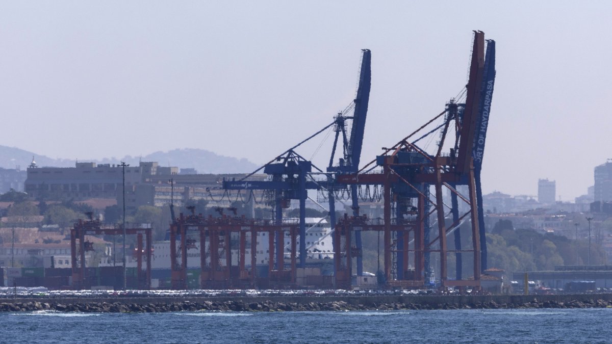 A general view of Haydarpaşa Port, Istanbul, Türkiye, April 9, 2024. (EPA Photo)