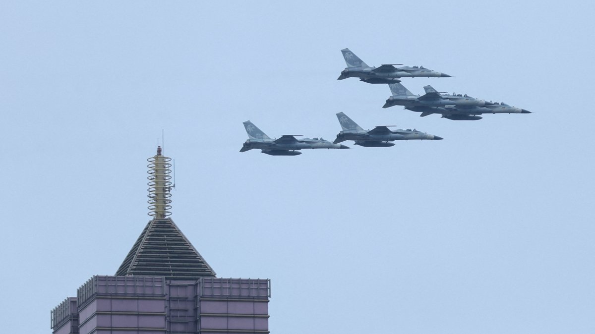 Taiwan’s Air Force jets fly past in Taipei, Taiwan, May 20, 2024. (Reuters Photo)