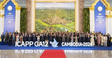 Members of the International Conference of Asian Political Parties (ICAPP) are seen posing in Phnom Penh, Cambodia, Nov. 22, 2024 (Courtesy of ICAPP)