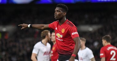 Paul Pogba during the Premier League game between Tottenham Hotspur and Manchester United at Wembley Stadium, London, U.K., Jan. 13, 2019. (Shutterstock Photo)