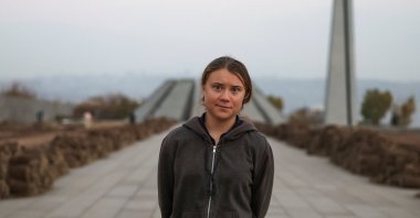 Greta Thunberg poses for a photo, Yerevan, Armenia, Nov. 14, 2024. (Reuters Photo)