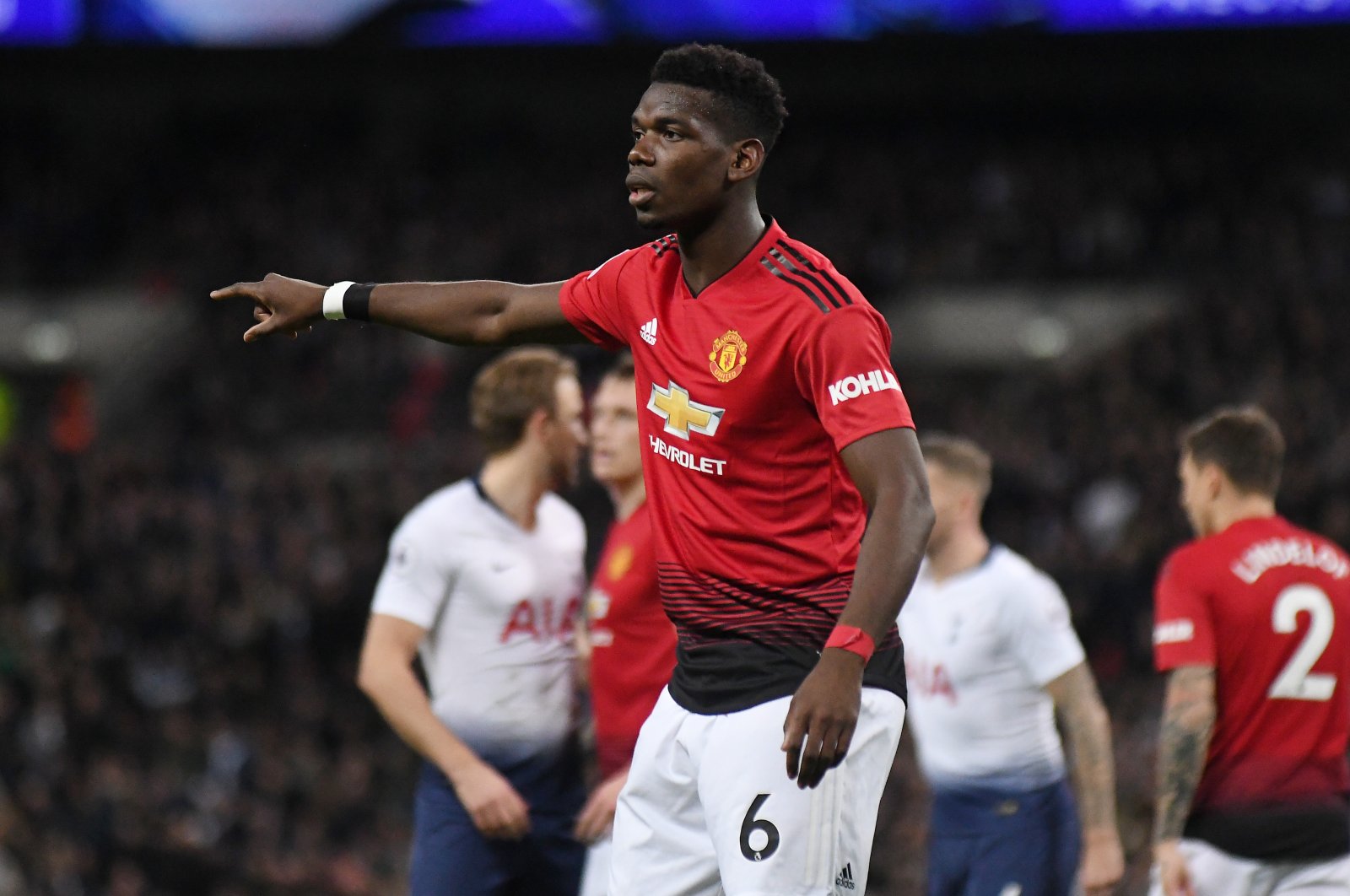 Paul Pogba during the Premier League game between Tottenham Hotspur and Manchester United at Wembley Stadium, London, U.K., Jan. 13, 2019. (Shutterstock Photo)