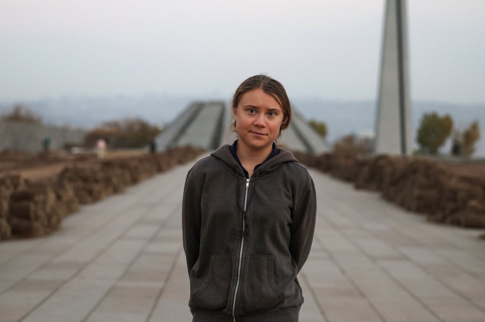 Greta Thunberg poses for a photo, Yerevan, Armenia, Nov. 14, 2024. (Reuters Photo)