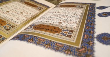 The &quot;Istanbul Mushaf&quot; is displayed at the Presidential Library in the capital, Ankara, Türkiye, Nov. 30, 2024. (AA Photo)