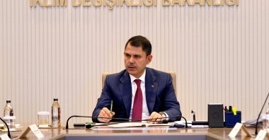 Environment, Urban Planning and Climate Change Minister Murat Kurum speaks at an event in the capital Ankara, Türkiye, Nov. 26, 2024. (DHA Photo)