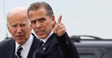 U.S. President Joe Biden stands with his son Hunter Biden in New Castle, Delaware, U.S., June 11, 2024. (Reuters Photo)