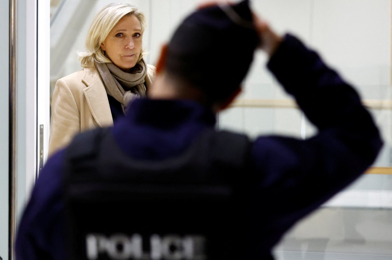 French far-right leader Marine Le Pen seen at a courthouse in Paris, France, Nov. 27, 2024. (Reuters Photo)